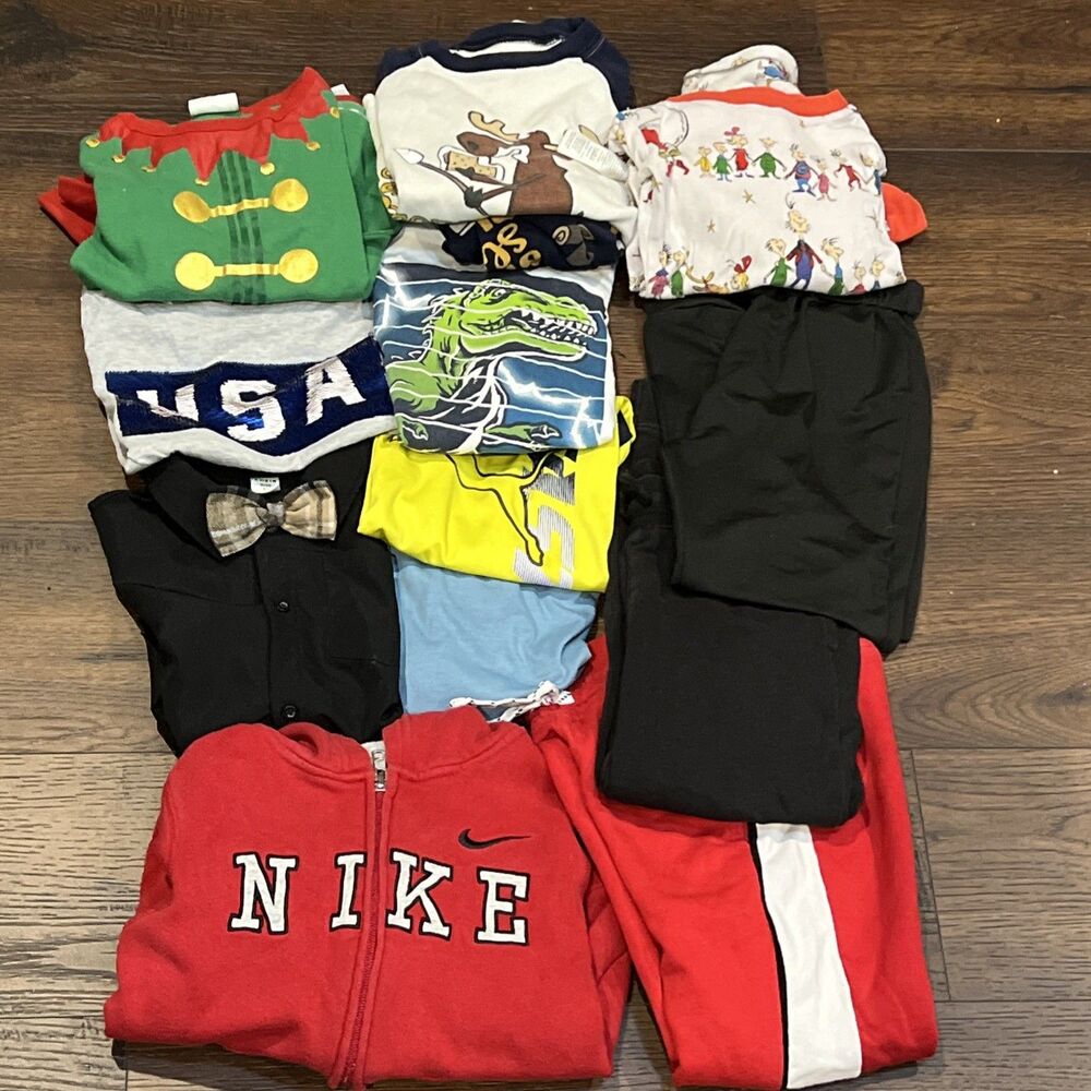 Boys Size 6T Fall Winter BUNDLE Pottery Barn Pjs Nike Hoodie Carter And Misc